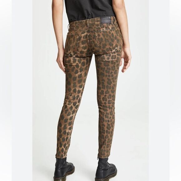 NWT R13 Kate Skinny Distressed Leopard Print Jeans Size 25 - Picture 5 of 15